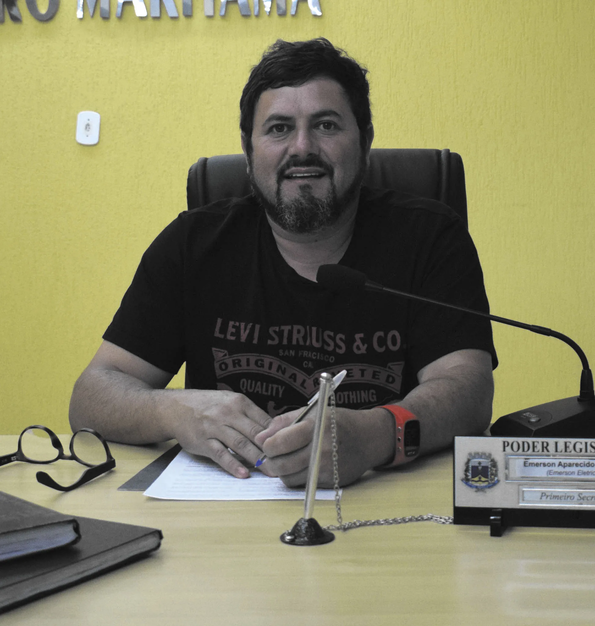 Vereador Emerson Eletricista em Sessão na Câmara Municipal
