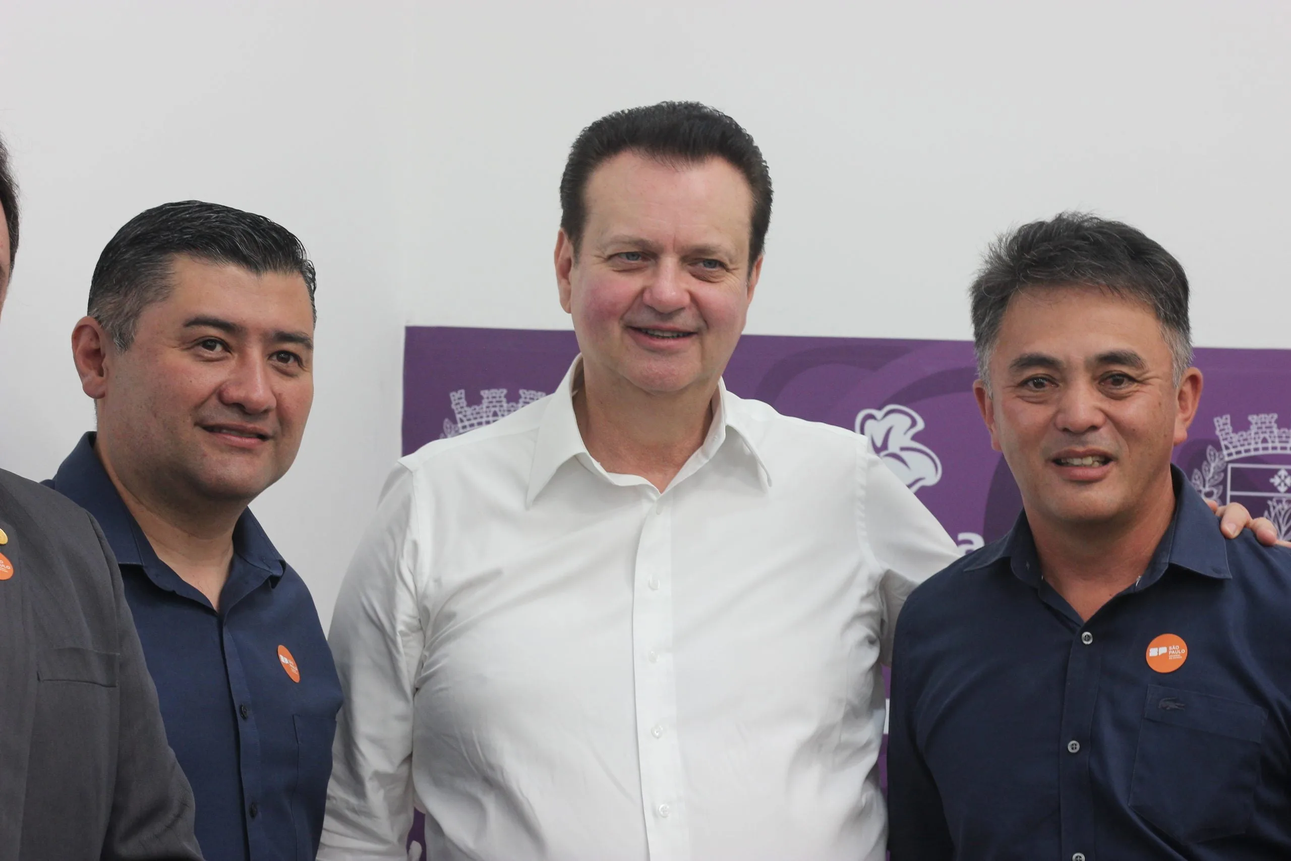 Rodrigo Ashiuchi Prefeito de Suzano, Gilberto Kassab Secretário de Governo e Relações Institucionais, Toshi Omura vereador de Biritiba Mirim