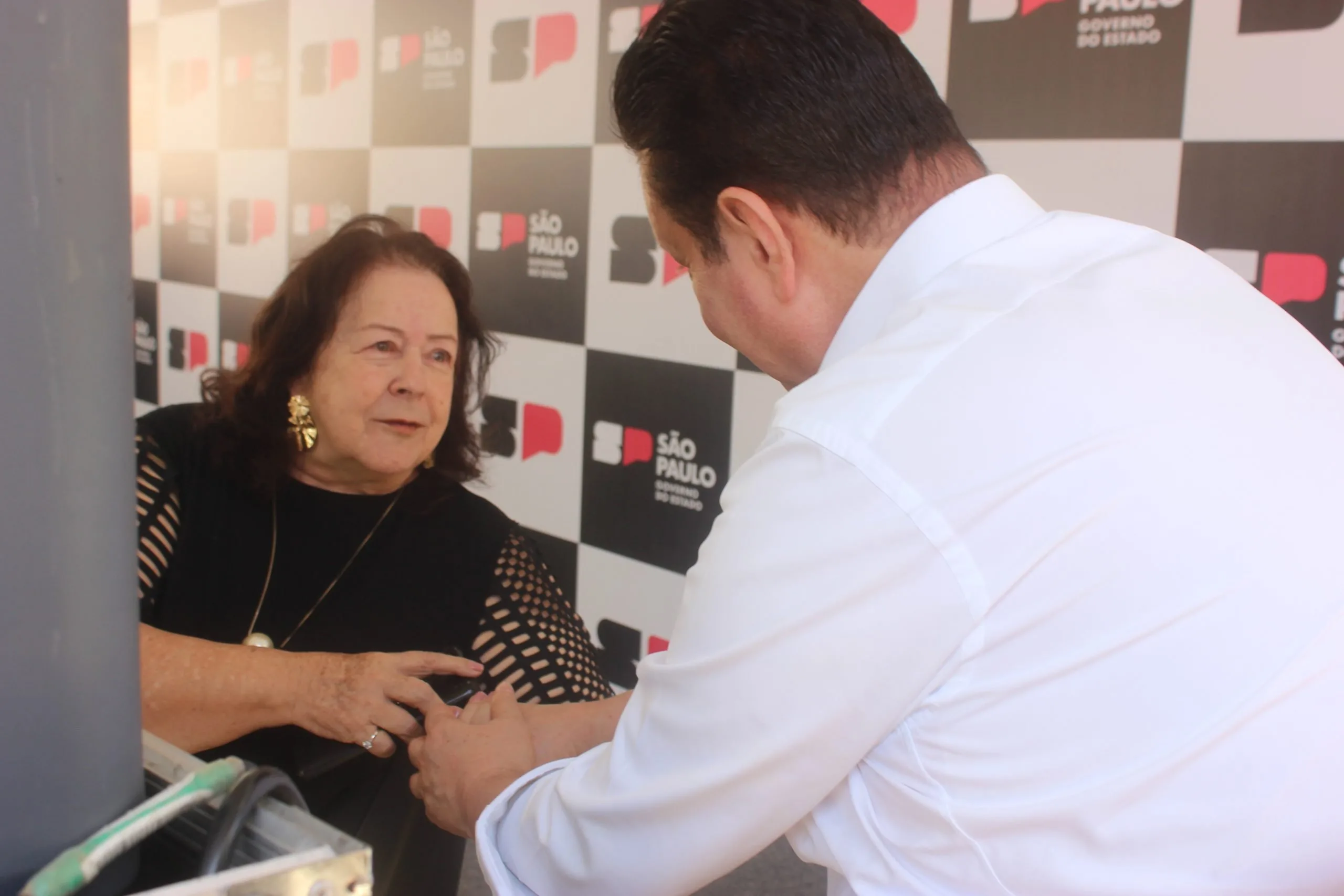 Dona Marilda (mãe do prefeito Inho), e Gilberto Kassab