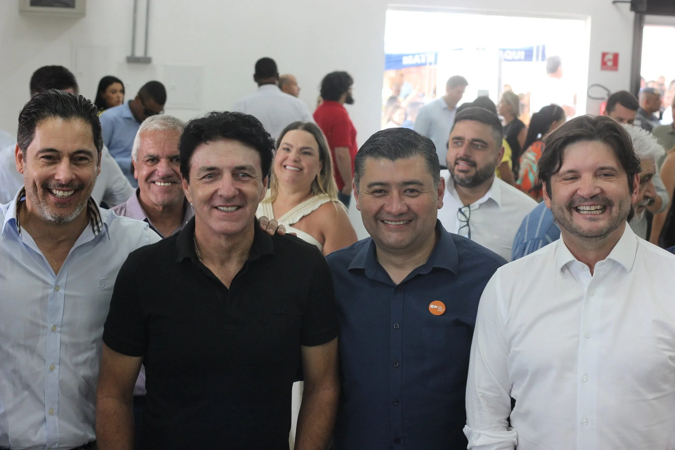 Deputado Federal Marcio Alvino, Prefeito Inho Taino, prefeito de Suzano Ashiuchi e o Governador Interino André do Prado
