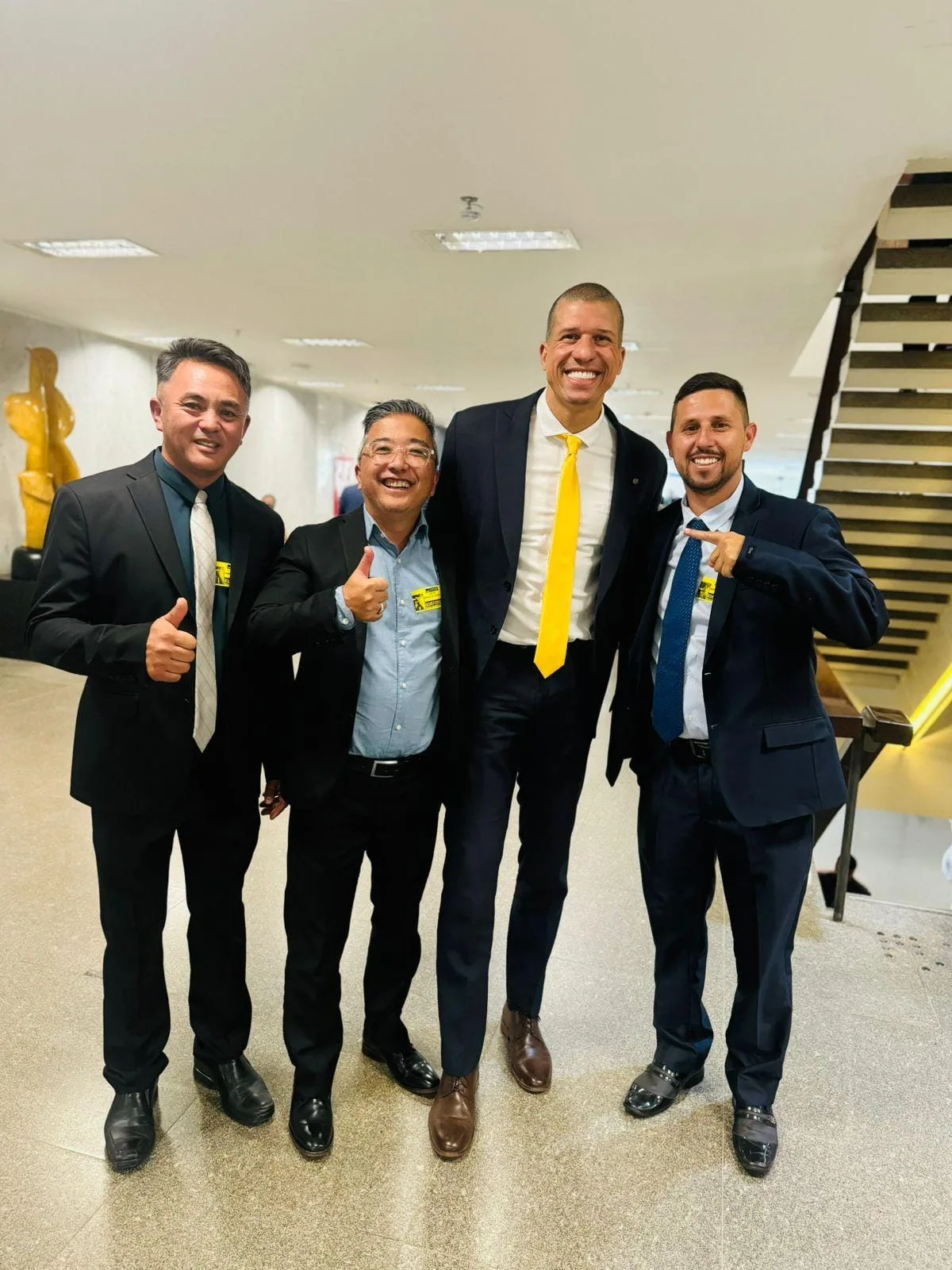 Vereador Toshi Omura, Assessor Sumia, Deputado federal Ninja e Tucaninho. Foto: Rede Social