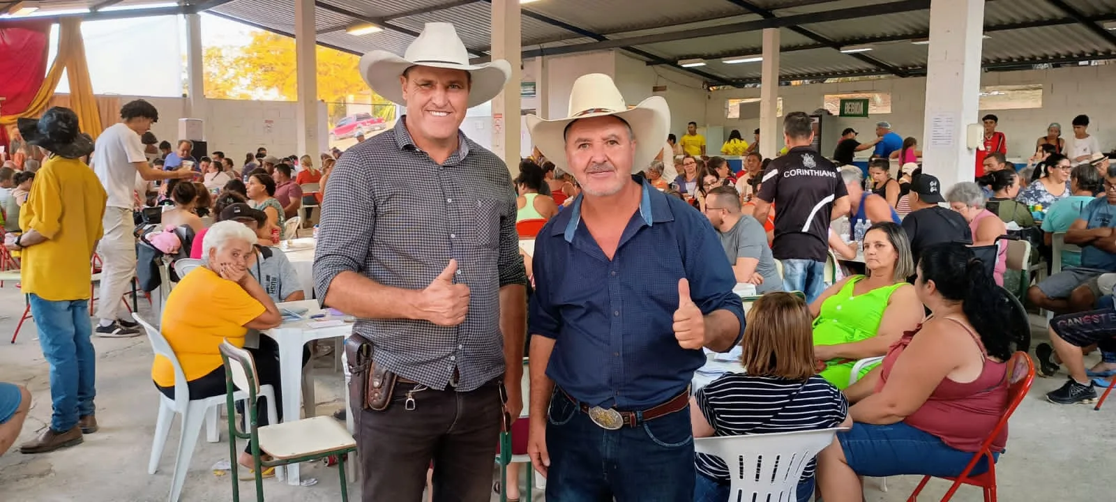 Pré-candidato a prefeito Joaquim Cowboy e pré-vice-prefeito Silvio Melo. Foto: Reprodução/Joaquim Cowboy