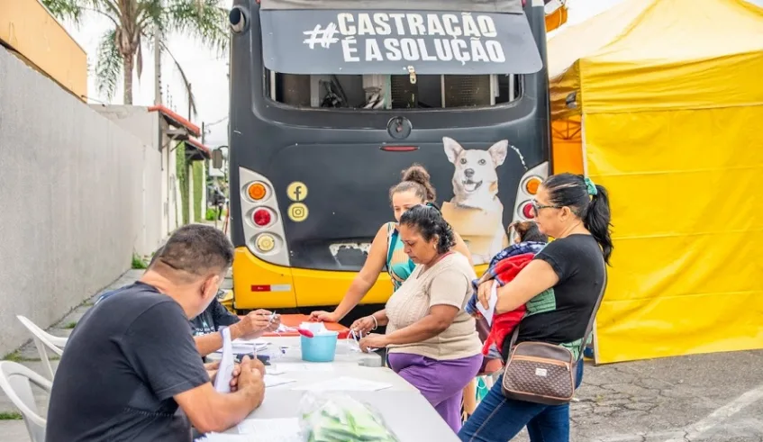 Mutirão de castração é realizado periodicamente e percorre os bairros de Mogi das Cruzes, dentro do Programa Seu Amigo Pet. Foto: Divulgação/PMMC