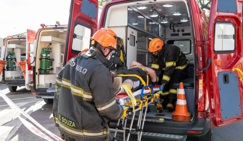 Simulado de Emergência faz parte da programação do Maio Amarelo em Mogi das Cruzes e destaca a importância do comportamento seguro no trânsito. Foto: Divulgação/PMMC