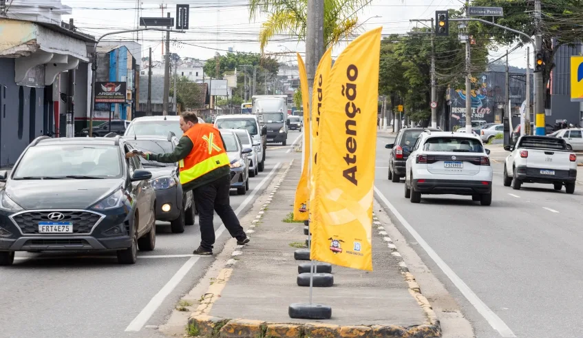 Simulado de Emergência faz parte da programação do Maio Amarelo em Mogi das Cruzes e destaca a importância do comportamento seguro no trânsito. Foto: Divulgação/PMMC