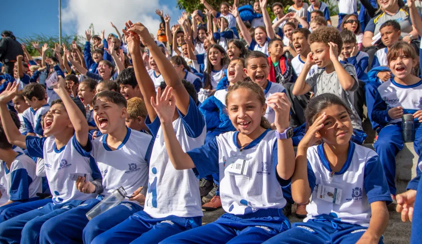 Cerca de 1,2 mil estudantes participaram do Dia Mundial do Brincar no Parque da Cidade. Foto: Divulgação/PMMC