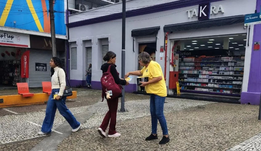 Ato pela Paz no Trânsito alertou a população de Mogi das Cruzes para a importância de um comportamento seguro no trânsito para evitar a ocorrência de acidentes. Foto: Divulgação/PMMC