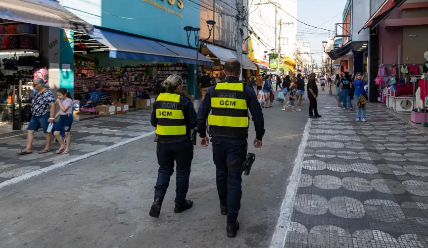 DEAC amplia a presença da Guarda Civil Municipal em pontos estratégicos de Mogi das Cruzes, como a região central, que recebe grande movimentação de pessoas. Foto: Divulgação/PMMC