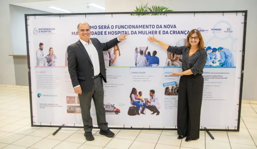 Vice-prefeito Téo Cusatis e prefeita Mara Bertaiolli fizeram apresentação da Maternidade aos servidores. Foto: Divulgação - PMMC