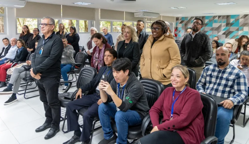 Prefeita empossa membros do COMAD, que contribui para a construção coletiva de políticas públicas de combate ao consumo de álcool e drogas. Foto: Divulgação/PMMC