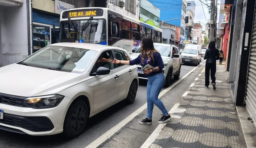Ato pela Paz no Trânsito alertou a população de Mogi das Cruzes para a importância de um comportamento seguro no trânsito para evitar a ocorrência de acidentes. Foto: Divulgação/PMMC