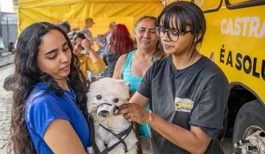 Programa Seu Amigo Pet percorre os bairros de Mogi das Cruzes oferecendo mutirão de castração a moradores inscritos no Cadastro Único. Foto: Divulgação/PMMC