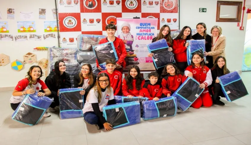Maple Bear mobilizou os alunos para arrecadação de cobertores