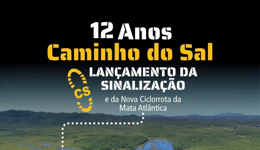 Caminho do Sal celebra 12 anos com passeio ciclístico e lançamento de nova Ciclorrota da Mata Atlântica, neste domingo (21/06)