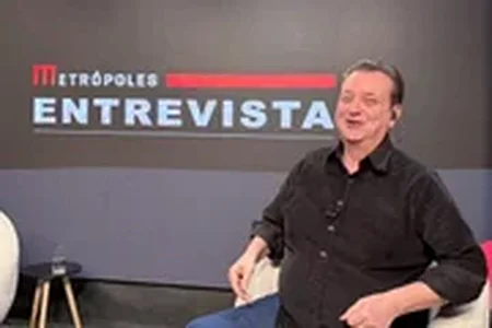 O presidente do PSD e pré-candidato a vice na chapa de Ronaldo Caiado à Presidência, Gilberto Kassab, em entrevista ao Metrópoles