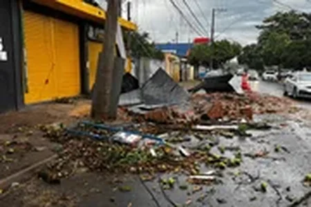 Temporal estaria relacionado com entrada de frente fria na cidade. A forte chuva resultou em quedas de árvores e destelhamentos