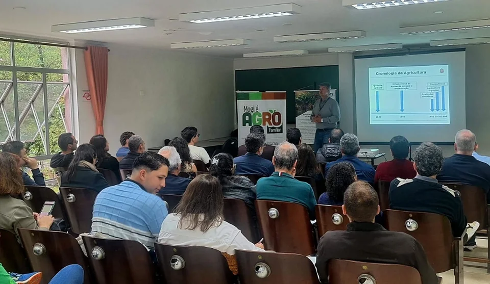 Mogi das Cruzes realiza capacitação técnica sobre Protocolo de Transição Agroecológica (PTA), no auditório da regional da CATI. Foto: Divulgação/PMMC