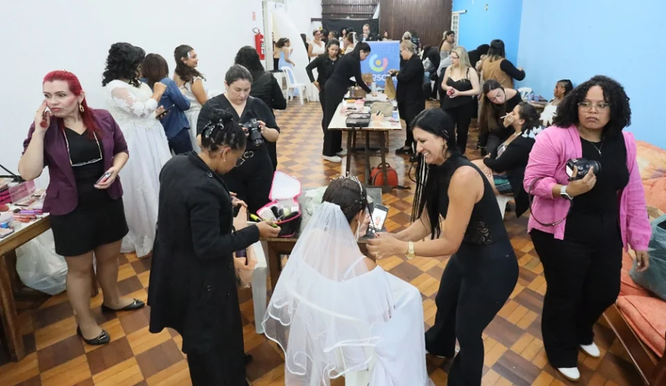 Edição de 2026 do Casamento Comunitário selou a união de 30 casais de Mogi das Cruzes em cerimônia no último sábado, no Clube Náutico Mogiano. Foto: Divulgação/PMMC