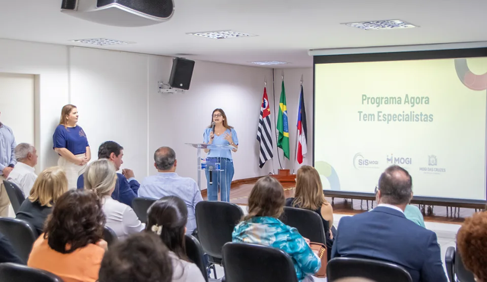 Reunião de trabalho foi realizada no auditório da Prefeitura com representantes de empresas do setor de saúde. Foto: Divulgação/PMMC