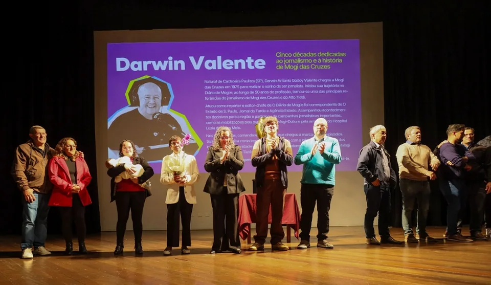 Copa Mogi de Futebol Amador 2026 homenageia Darwin Valente, que fez história no jornalismo de Mogi das Cruzes. Foto: Divulgação/PMMC