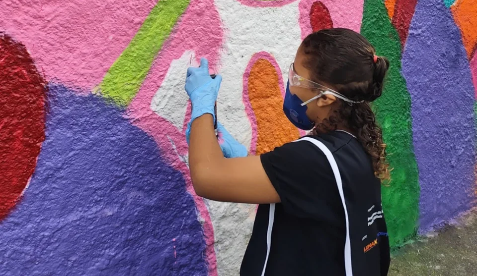 O Projeto integra arte urbana, educação, participação comunitária e conscientização ambiental. Foto: Divulgação/PMMC