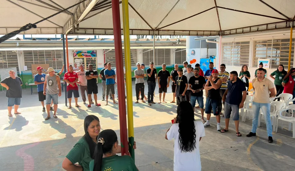 A Oficina Cuidar Junto, que faz parte da Estratégia Cinco Básicos, uma parceria da Prefeitura de Mogi das Cruzes com a Fundação Van Leer, por meio da Urban95. Foto: Divulgação/PMMC